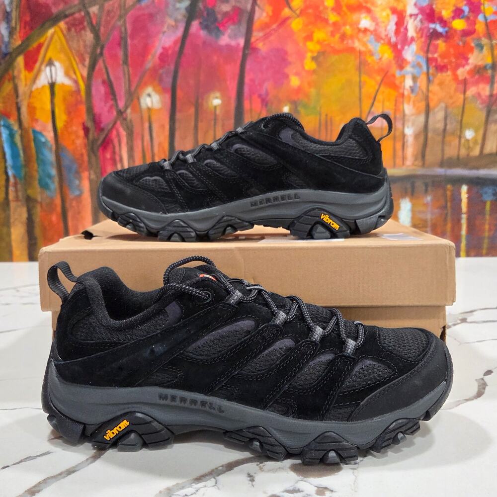 Merrell Moab 3 Low Boots Black Knight Size 9 Men's J035875 Hiking Trail Shoes